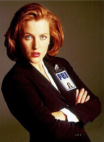 One classic the beautiful Gillian Anderson as Agent Dana Scully and one a 