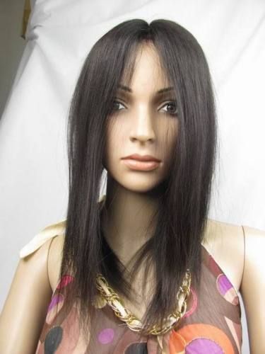 Remeehi Silk Top 4*4 inches Front Lace Wigs Yaki Straight Indian Remy  human hair