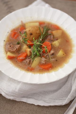 Apple Cider Pork Stew // One Lovely Life