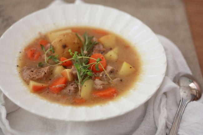 Apple Cider Pork Stew // One Lovely Life