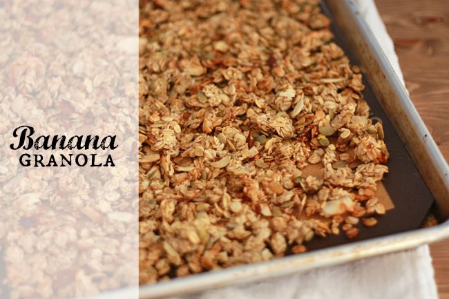 Banana Granola (gluten free, vegan)// One Lovely Life 