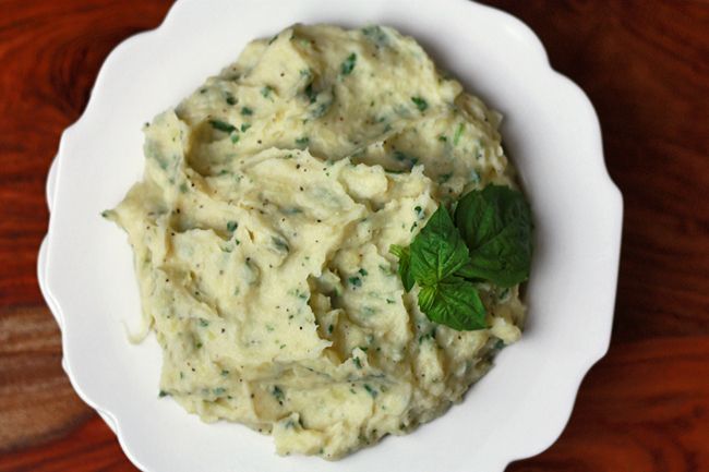 Parmesan Basil Potato Puree I One Lovely Life