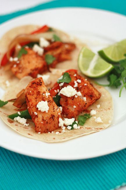 Spicy Blackened Fish Fajitas I One Lovely Life