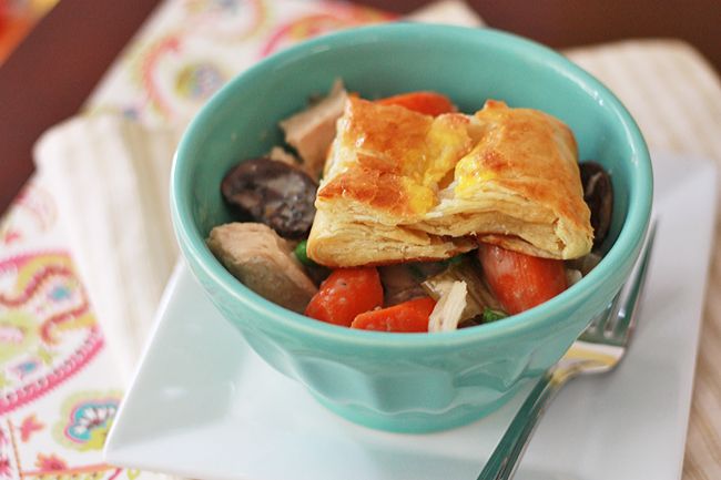 Slow-Cooker Chicken & Mushroom Pot Pie I One Lovely Life