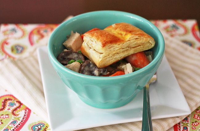 Slow-Cooker Chicken & Mushroom Pot Pie I One Lovely Life