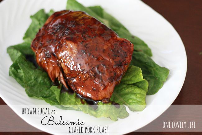 Brown Sugar Balsamic Pork Roast // One Lovely Life