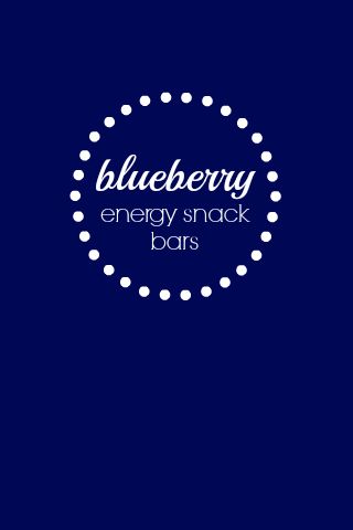 Blueberry Energy Snack Bars I One Lovely Life