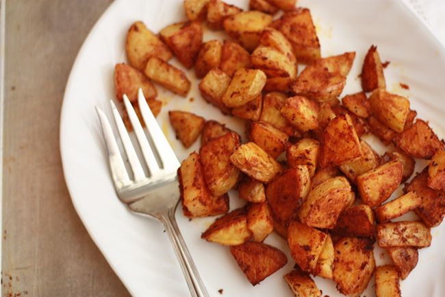Parmesan Roasted Potatoes // One Lovely Life