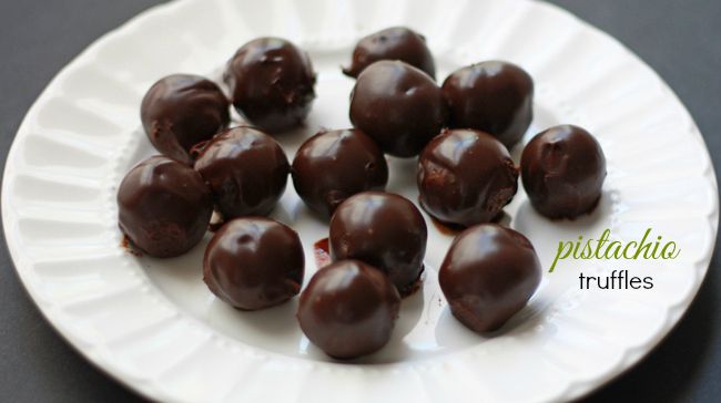 Pistachio Truffles (gf, vegan) // One Lovely Life