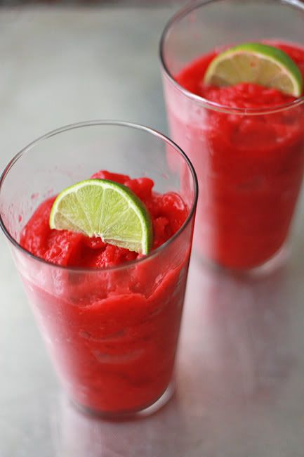 Raspberry Limeade Slushies // One Lovely Life