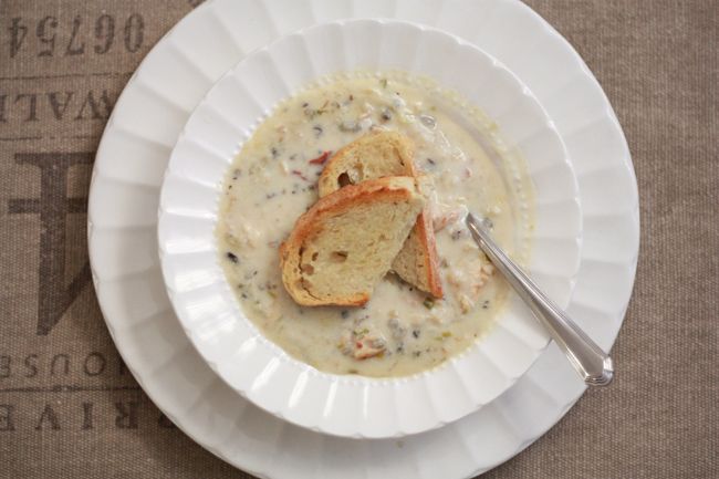 Chicken Bacon Wild Rice Soup - We LOVE this in cold weather! 