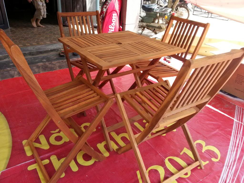 Thanh lý bàn ghế gỗ cafe + bàn ăn + Ghế hồ bơi + ghế xếp mini (tiêu chuẩn xuất khẩu)