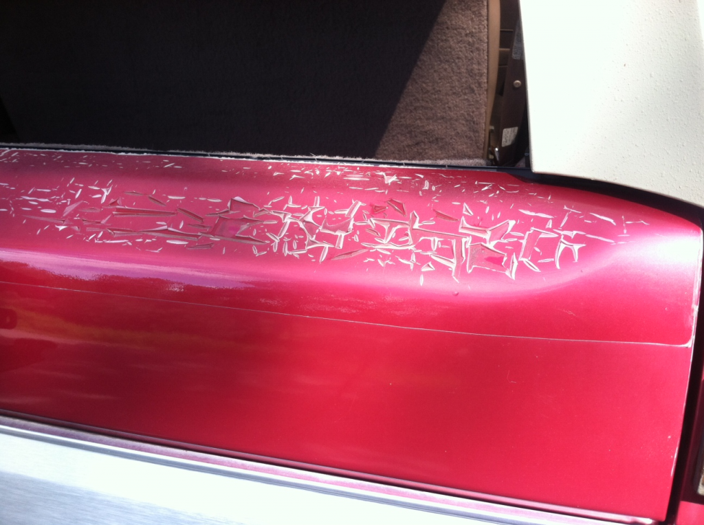 Old and cracked 3M Clear Bra removal Bronco Forum Full Size Ford