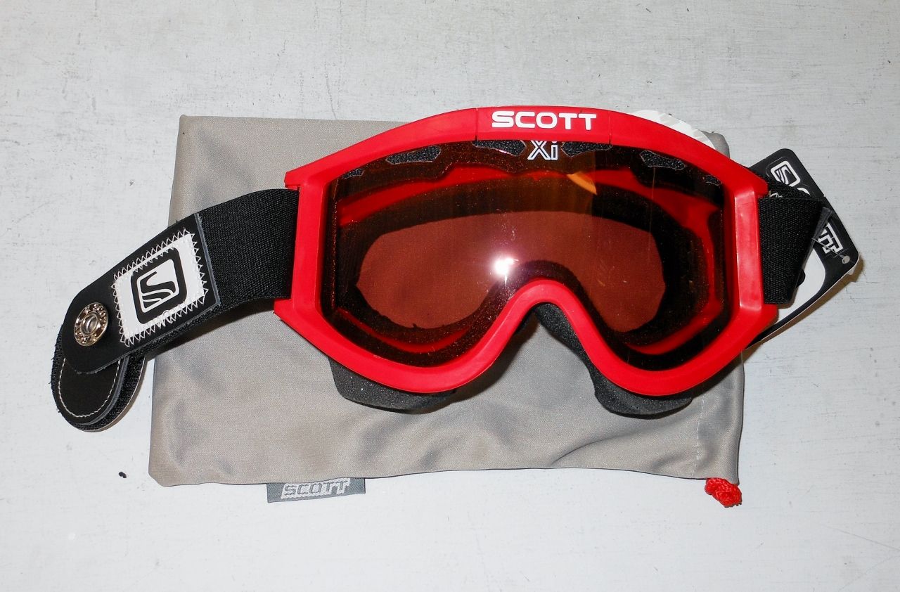SCOTT 87 XI SPEED STRAP SNOW SNOWMOBILE OTG GOGGLES TURBO RED FRAME