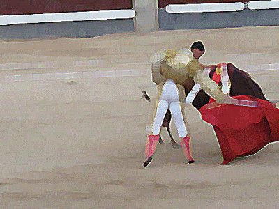 Bull Fight Style in Madrid