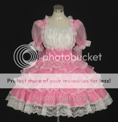 Adult Baby Sissy Dress Costume Frilly Custom Made 07