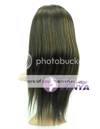   Front Wig 14 Yaki Straight 1b 30# _100% Indian Remy Human Hair  