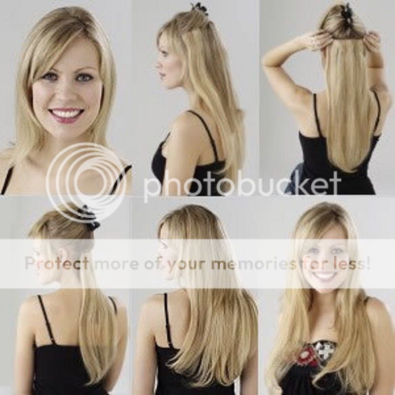 One Piece 5 Clips in Human Hair Extensions 28 70cm HOT  