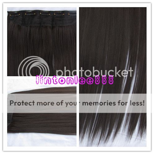   Clips in straight Synthetic Hair Extensions 24 hairpiece #2  