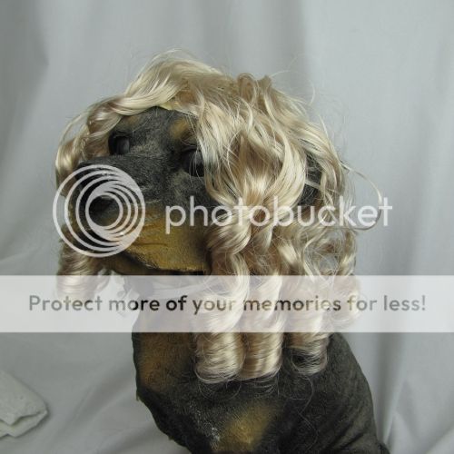 Pretty Curl pet dog cat wig/wigs Fashion Blonde color  