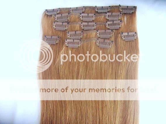 24 100% human hair extension #8 120g 9p light brown  