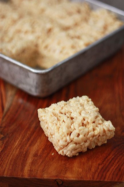 browned butter rice krispies • One Lovely Life