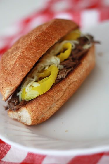 Peperoncini Beef Sandwiches I One Lovely Life