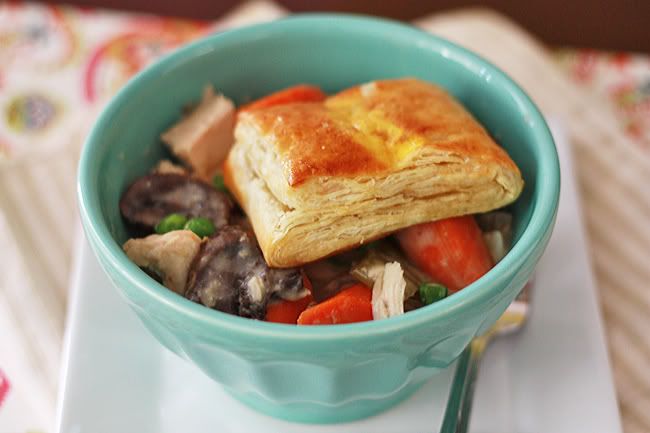 Slow-Cooker Chicken & Mushroom Pot Pie I One Lovely Life