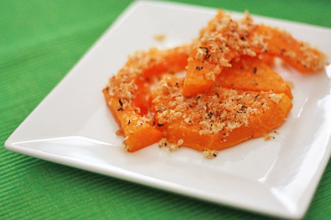 Roasted Butternut Squash with Crispy Herbed Crumbs I One Lovely Life