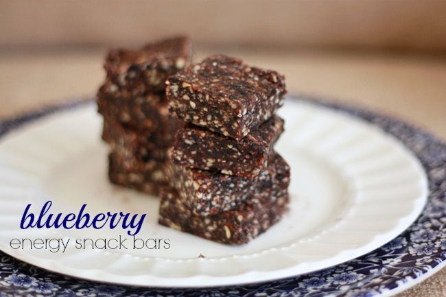 Blueberry Energy Snack Bars I One Lovely Life