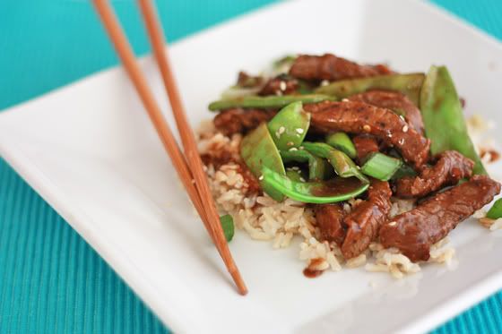 Peppered Beef & Snow Peas I One Lovely Life