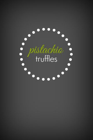 Pistachio Truffles (gf, vegan) // One Lovely Life