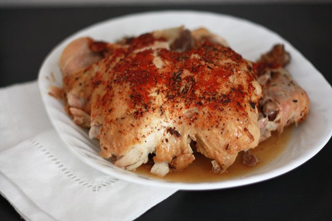 Crock Pot Rotisserie Chicken // One Lovely Life