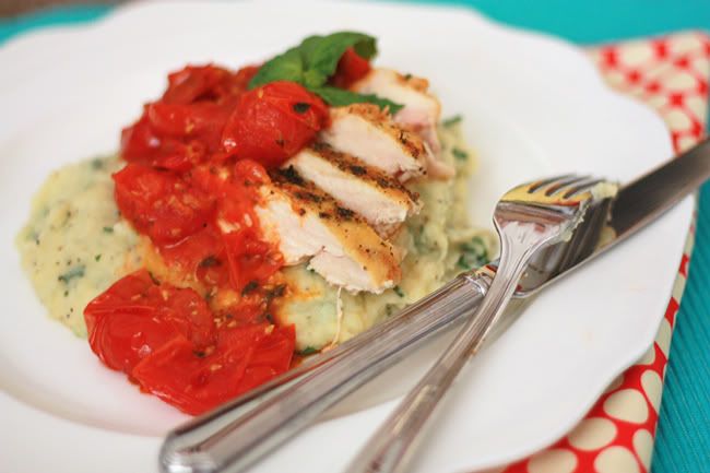Chicken with Herbed Cherry Tomato Sauce I One Lovely Life